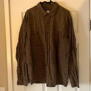 Patagonia XL Hemp Brown Button Down
